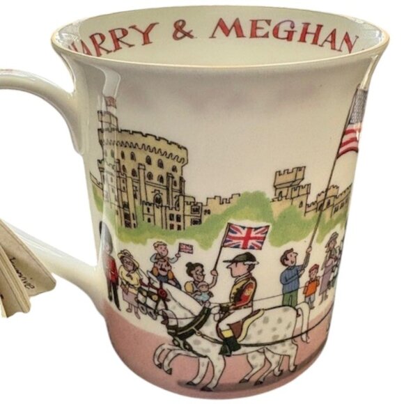 Alison Gardiner Collection "Royal Wedding" Fine Bone China Cup - Meghan & Harry - Picture 1 of 8